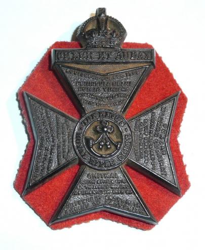 WW2 Kings Royal Rifle Corps ( KRRC ) Plastic Economy Cap Badge