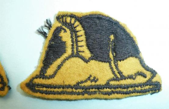 WW2 - 56th Independent Infantry Brigade 2nd pattern Matched Pair of Facing Woven Felt Formation Signs