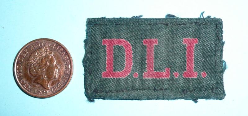 WW2 Durham Light Infantry (DLI ) Printed Pagri Style Shoulder Title as worn by officers of the 1st Battalion in Italy in 1944