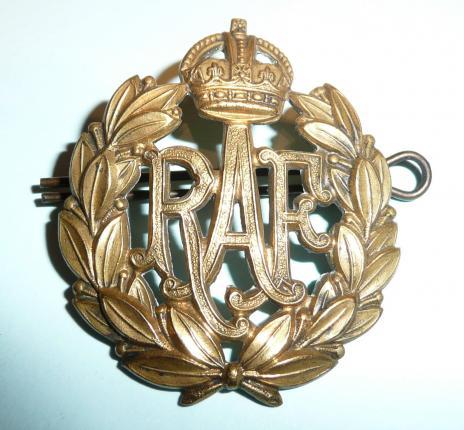 WW2 Pattern Royal Air Force ( RAF) Cap Badge, Kings Crown