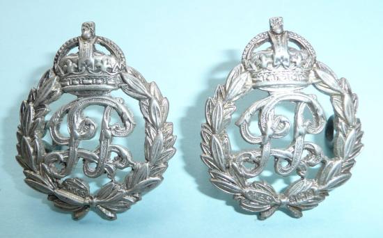 Colonial Edwardian Indian Imperial Police Set of Senior Officers Hallmarked Silver Collar Badges