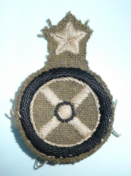 British Army Skill in Driving Star & Steering Wheel Embroidered Cloth Proficiency Arm badge