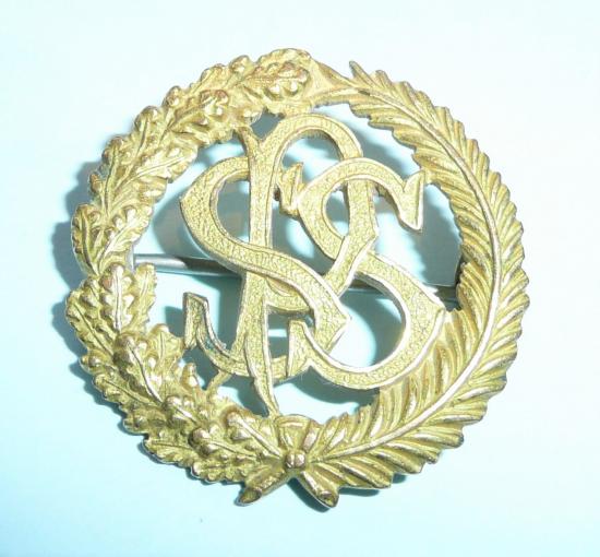 Colonial Africa - Sudan Political Service (SPS) Gilt Pagri Sun Helmet Badge