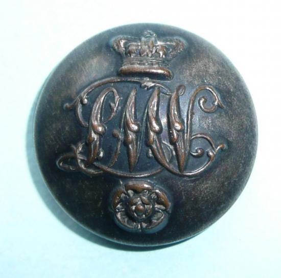 Lancashire Mounted Volunteers (later the 1st Lancashire Light Horse Volunteers) Officers Large Pattern Silver Plated Button