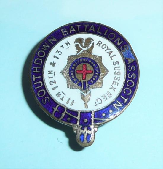 WW1 Southdown Battalions Association ( Lawthers Lambs)  Royal Sussex Regiment Enamel Lapel Badge