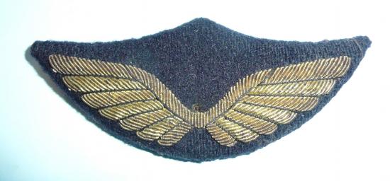 French Air Force Officers Gold Bullion Wire Cap badge