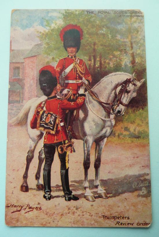 2nd Dragoons (Royal Scots Greys) Tucks Oilette Coloured Art Postcard