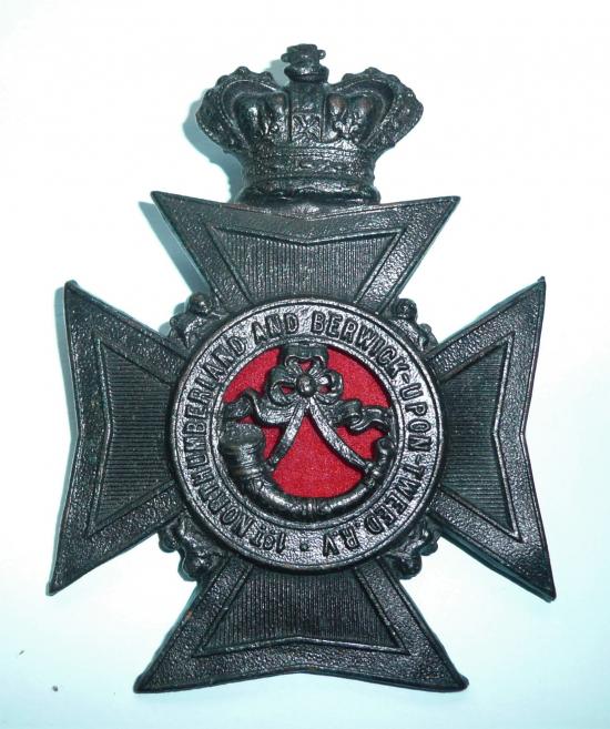 1st Northumberland and Berwick-upon-Tweed Rifle Volunteers Other Ranks Blackened Helmet Plate