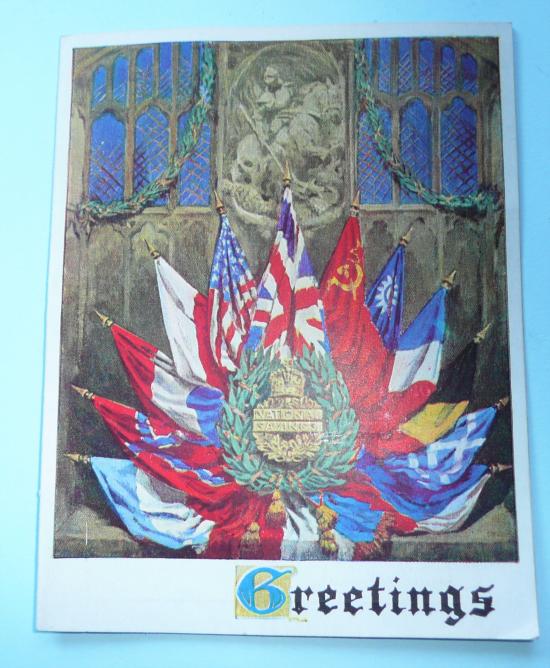 WW2 Greetings National Savings Stamp Patriotic Gift Card