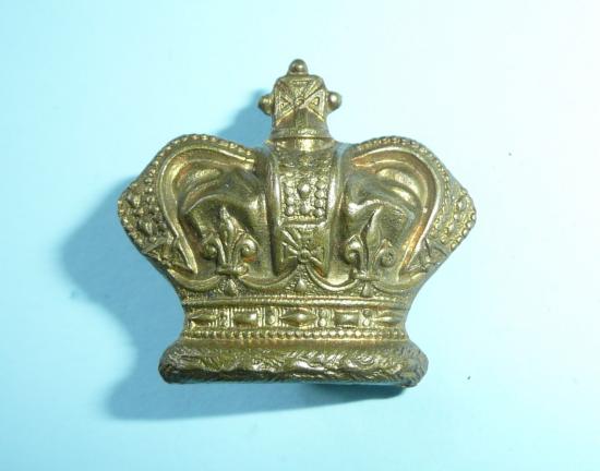 Victorian QVC Infantry Regiments Generic Brass Pattern Glengarry Crown for wear above a HPC, post 1881