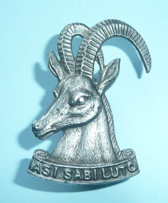 Southern Rhodesia Armoured Car Regiment White Metal Cap Badge