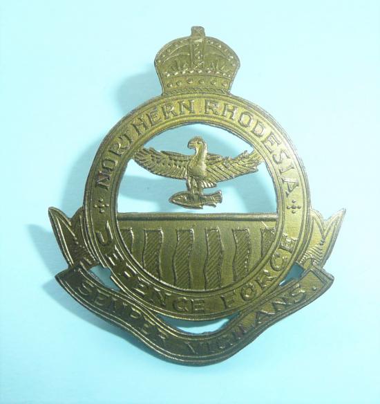 WW2 Northern Rhodesia Defence Force voided brass cap badge