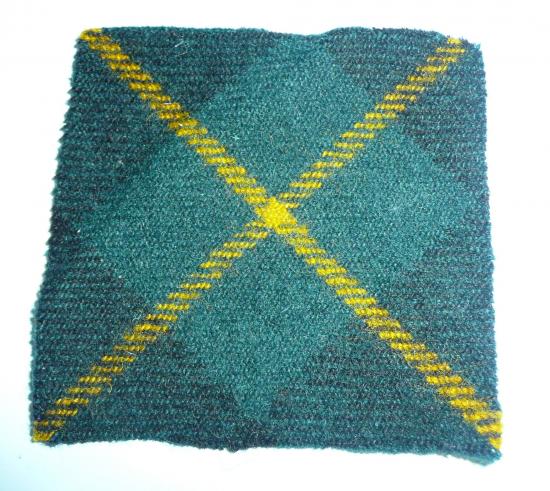 Gordon Highlanders Tartan Kilt Patch Backing for Cap Badge