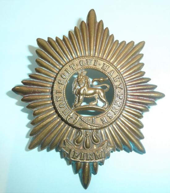Worcestershire Regiment Other Ranks Gilding Metal Brass Cap Star Badge, c1890 - 1895