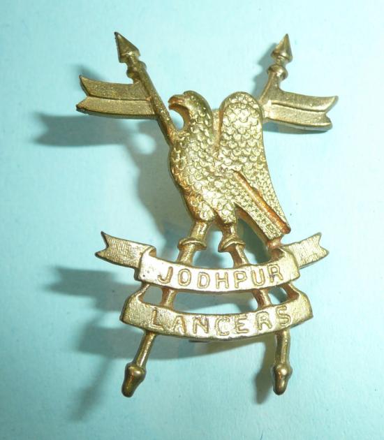 Indian Army - Jodhpur Lancers Cast Brass Cap Badge
