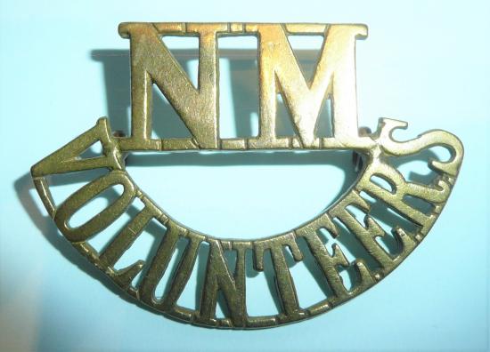 WW1  National Motor Volunteers (VTC) Brass One Piece Shoulder Title - Gaunt