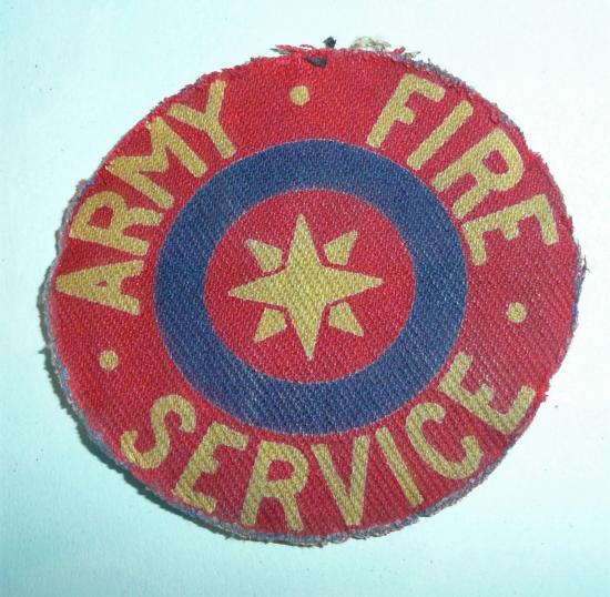 British Army Fire Service Printed Cloth Arm Badge