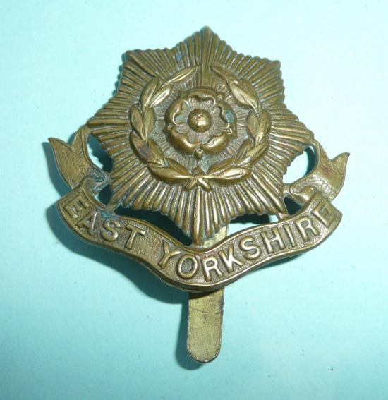 East Yorkshire Regiment (15th Foot) WW1 All Brass Economy Version Cap Badge