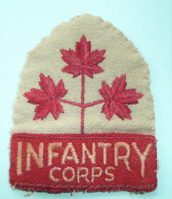 WW2 Canadian Infantry Corps Woven Formation Sign Designation Flash
