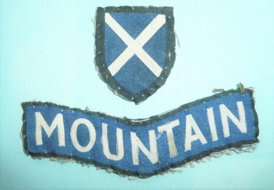 WW2 52nd (Lowland) Division 2 Part Printed Shoulder Title