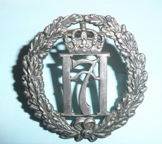WW2 Norway - Free Norwegian Forces 1943-44 Birmingham hallmarked silver cap badge