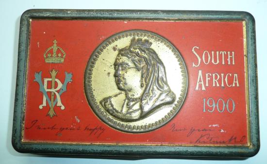 Boer War Queen Victoria South Africa 1900 Chocolate Tin