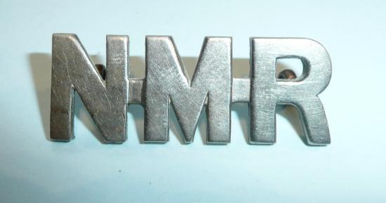 South Africa - Natal Mounted Rifles (NMR) White Metal Shoulder Title