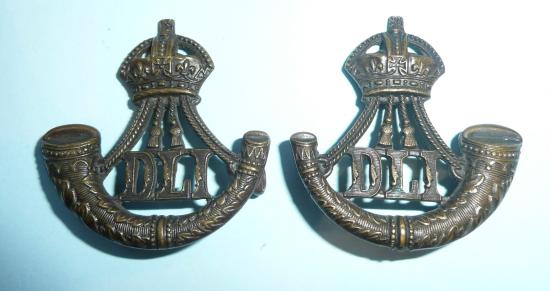 Durham Light Infantry (DLI) Officers Matched Facing Pair Bronze OSD Collars