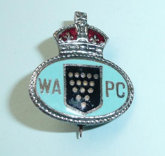 WW2 Home Front  - Cornwall WAPC (Women's Auxiliary Police Corps) Enamel Lapel Badge Pin Brooch