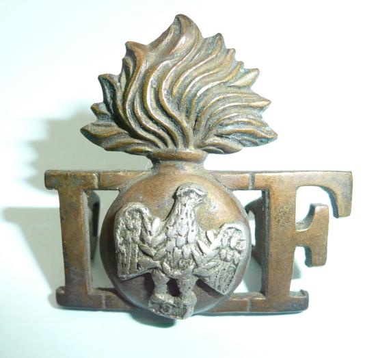 Irish Fusiliers Bi-metal Officers Shoulder Title - slimmer bird variety