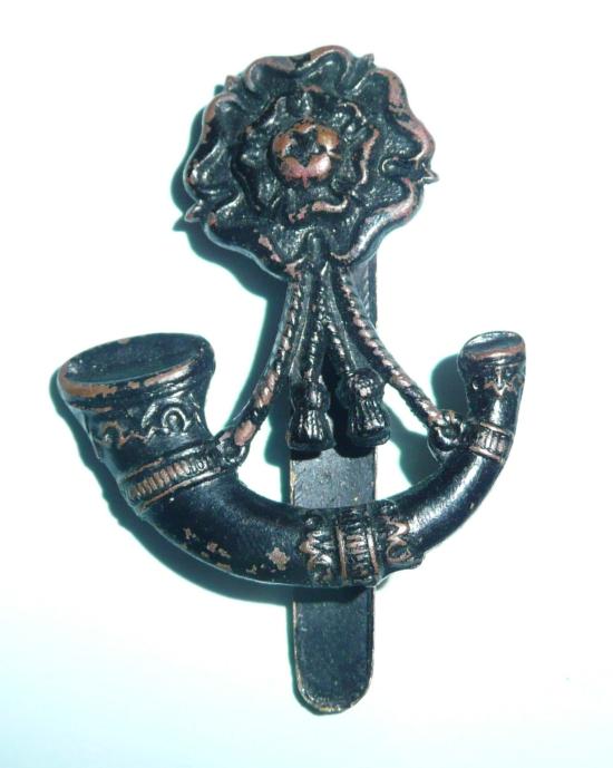 6th Rifles (Territorial) Battalion The Kings Liverpool Regiment Blackened Brass Cap badge