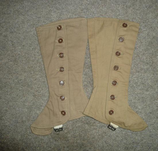 WW2 Matched Pair of Anti Mosquito Spats Gaiters