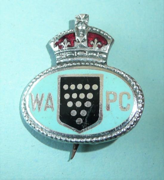 WW2 Home Front - Cornwall WAPC (Womens Auxiliary Police Corps) Enamel Lapel Badge Pin Brooch