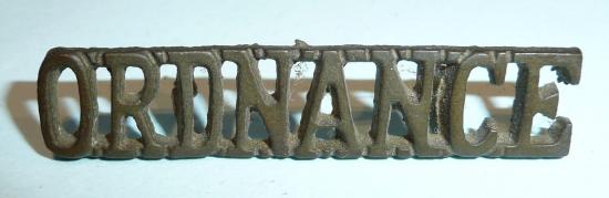 Indian Army Ordnance Brass Shoulder Title