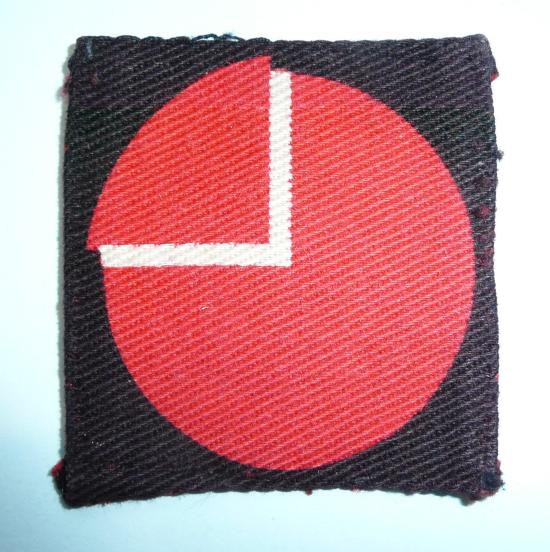 Post WW2 / Cold War Era Printed 4th Infantry Division Formation Sign Designation Flash