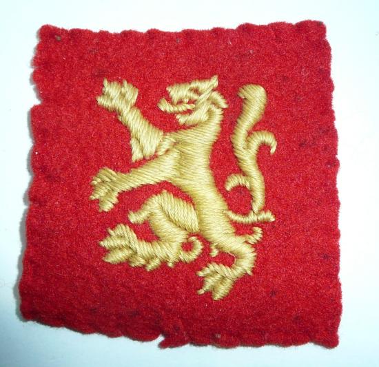 WW2 Scottish Command Embroidered Cloth Formation Sign Designation Flash