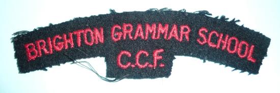 Brighton Grammar School CCF Combined Cadet Force Embroidered Shoulder Title