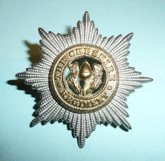 The Cheshire Regiment Bi-Metal Cap Badge - Loops