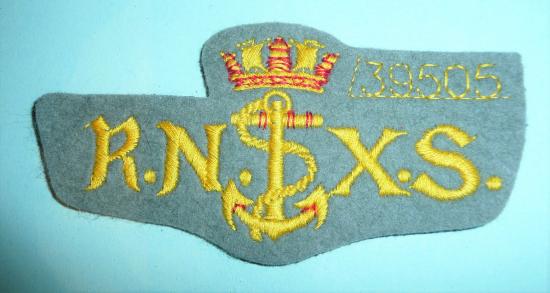 British RNXS (Royal Naval Auxiliary Service) cloth shoulder insignia, 1960s