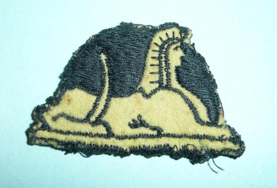 WW2 D-Day - 56th Independent Infantry Brigade 1st pattern Woven Felt Formation Sign, cut down as usually found