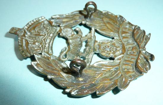 Hampshire Regiment Large Brass Other Ranks Foreign Service Pagri Badge, QVC post 1881