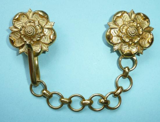 British Army Officers Gilt Tudor Rose Cape Chain