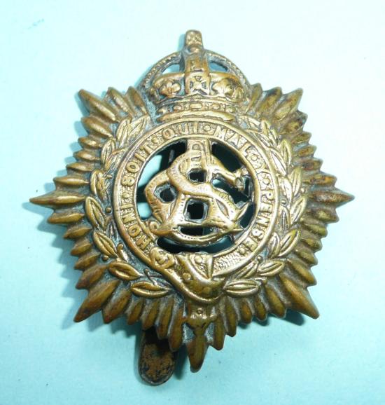 WW1 Army Service Corps ( ASC) GV Brass Cap Badge - Woodward