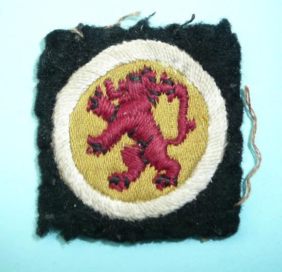 WW2 15th Scottish Infantry Division Embroidered Formation Sign