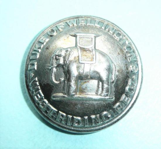 Duke of Wellingtons (West Riding) Regiment Volunteer Battalion Officers Silver Plated Large Pattern Button