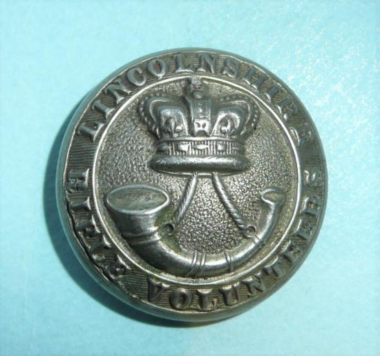 Victorian Lincolnshire Rifles Volunteers Large Pattern White Metal Button