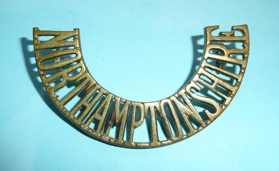 Northamptonshire Regiment Other Ranks Brass Shoulder Title