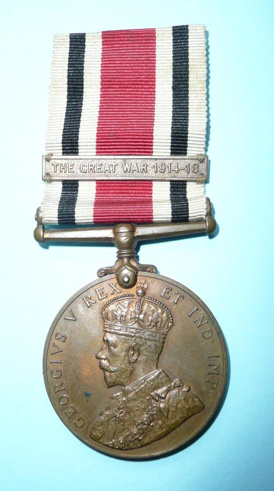 WW1 Special Constable Medal (GV - Crowned Head) with 'Great War 1914-18' clasp -Walter Key