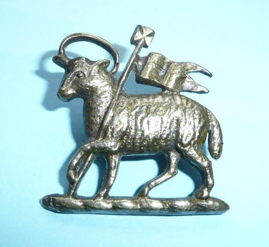 Queens Royal Regiment (West Surrey) Volunteer Battalion White Metal Pouch Badge