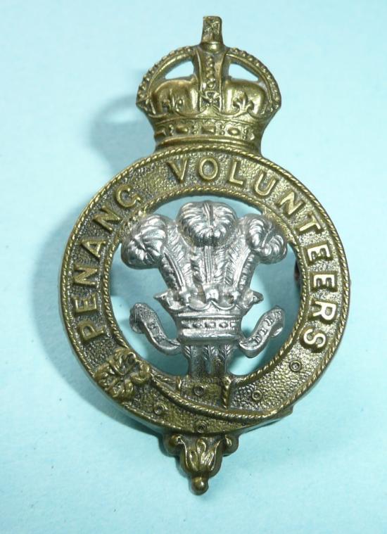 Straight Settlements (Singapore) Penang Volunteers Bi Metal Cap Badge